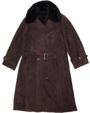 LOEWE 1846 Vintage Mouton Sheepskin Double Breasted Fur Coat