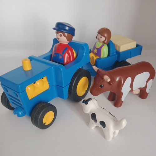 Playmobil tracteur bleu - playmobil, 1.2.3.