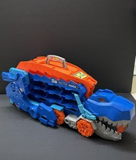 Hot Wheels City Toy Car Track Set, Ultimate T-Rex Transporter, Dinosaur Hauler
