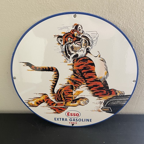 Vintage esso pushing tiger - vintage,