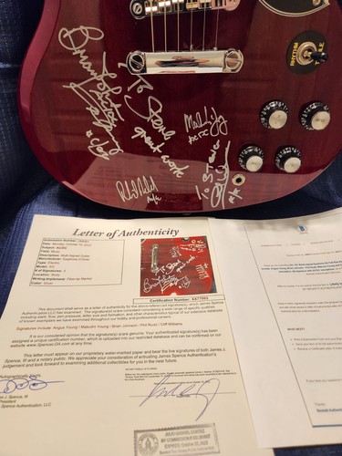 Autographed acdc epiphone - autographed,