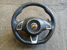 FIAT 500 ABARTH 2008-2015 AUTO AUTOMATIC STEERING WHEEL WITH PADDLES FLAT BOTTOM
