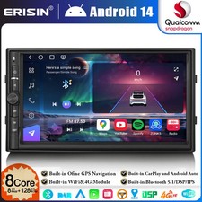 8-Core 8+128GO 2Din Stéréo Android 14 Autoradio Bluetooth 5.1 GPS Navi WiFi DAB+