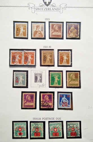 Timbres suisse une page - timbres,