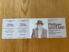 billet ticket place de concert PHILIPPE LEOTARD