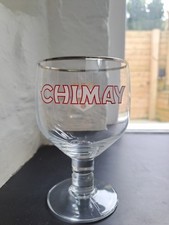 CHIMAY Nucleated 33cl Belgian Beer Glass Pere's Trappistes Yellow