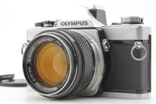 [Near MINT Meter Works] Olympus OM-1 Silver 35mm Film Camera 50mm f/1.4 JAPON