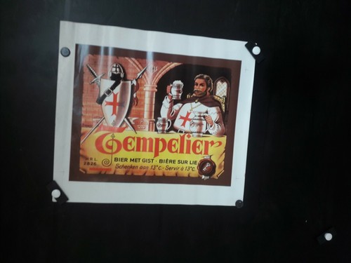 Affiche belge biere templiers - biere,