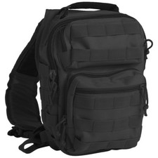 Mil-Tec Petit Épaule Sac à dos Assault MOLLE Airsoft Police Chasse Outdoor Noir