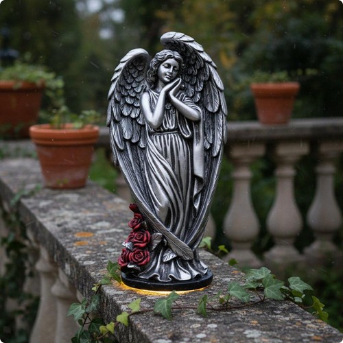 Lampe solaire ange ornement - lampe,
