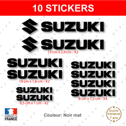 Stickers suzuki noir mat - suzuki, 10