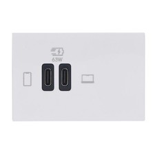 Prise double USB Mosaic Type-C 63W Power Delivery 3 modules 077673L