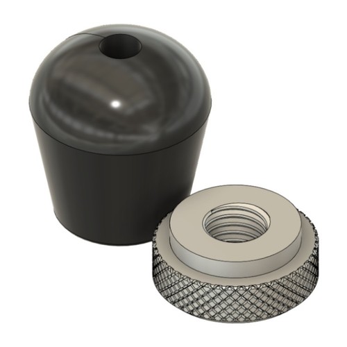 M10 bass drum spur foot - spur,, nut