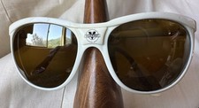 VTG Vuarnet Pouilloux 084 Sunglasses White Made in France Amber Lenses
