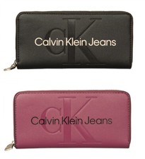 Portefeuille femme CK CALVIN KLEIN JEANS avec logo et fermeture zippée article K