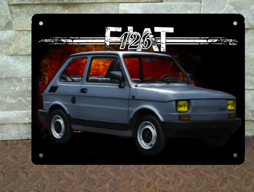 Plaque decorative fiat 126 - decorative,