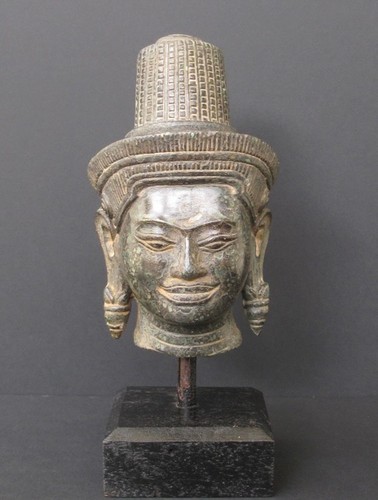 Tête bouddha khmer en - bouddha,