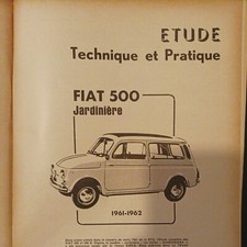 Revue technique Fiat 500 jardiniere rta 1962 Fiat 500