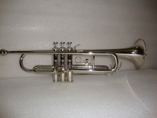 TRUMPET NEW NICKEL FINISHED Bb KEYS TROMPET FREE CASE