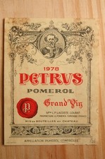 Étiquette Grand Vin Pomerol 1978  - 75cl wine label weinetikett ラベル 라벨