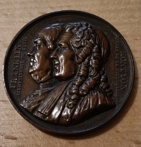 Medaille bronze franklin - medaille, ♦
