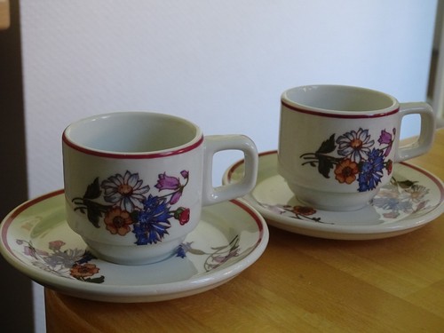 Sarreguemines tasses cafe - tasses,