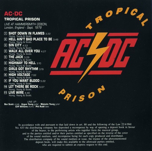 Tropical prison live - cd,