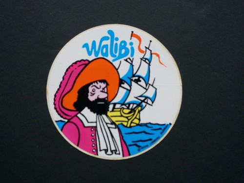 Tintin auto collant walibi - tintin,