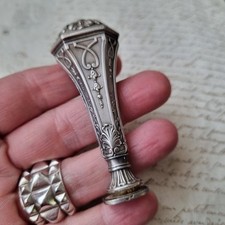 Sceau en Argent fin XIXè Napoléon III French Victorian Silver Seal last 19th