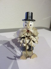 Très ancienne décoration de Noël "Bonhomme de neige sur skis"