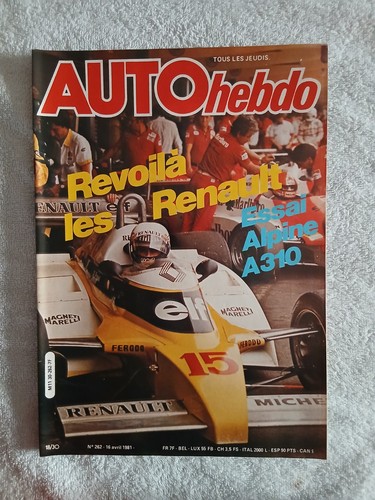 Auto hebdo 262 1981 gp - n°262, 16/4/1981