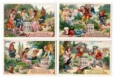 Lot de 4 chromos publicitaires