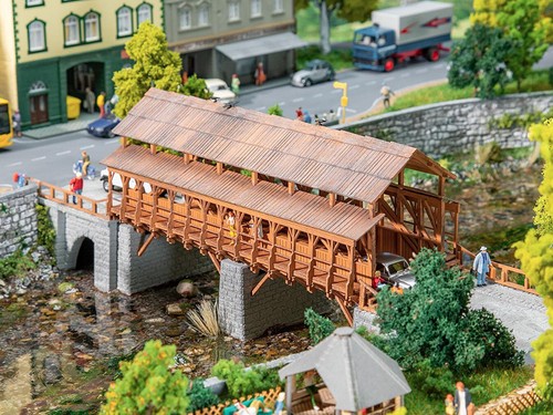 Faller pont couvert bois - faller, en