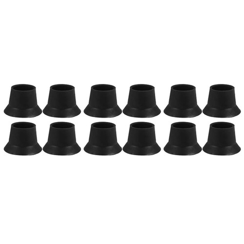 Black rubber feet round - black,