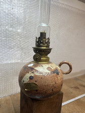 Grés de Gien earthenware kerosene lamp old impeccable condition Ref N.3