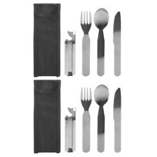 Camping Couteau Fourchette Cuillère Militaire Acier Inoxydable Couverts Cooking