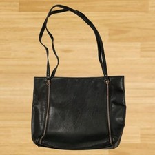 Antik Kraft Grands Sac à Main Moto Noire à Double Bandoulière en Cuir Vegan