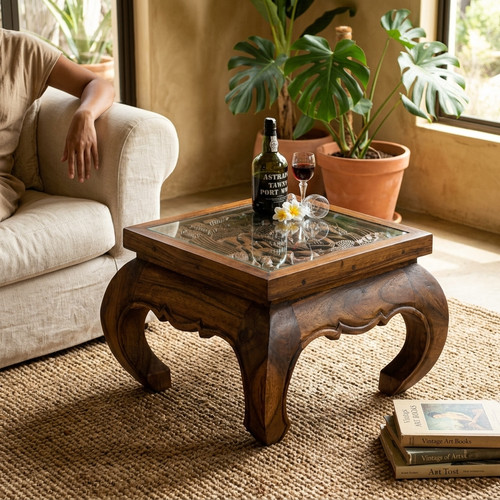 Table basse kinaree acajou - table,