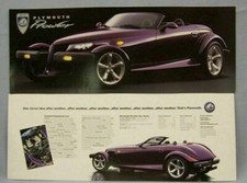 2 Plymouth Prowler 1997 16 inch sales brochures fold outs
