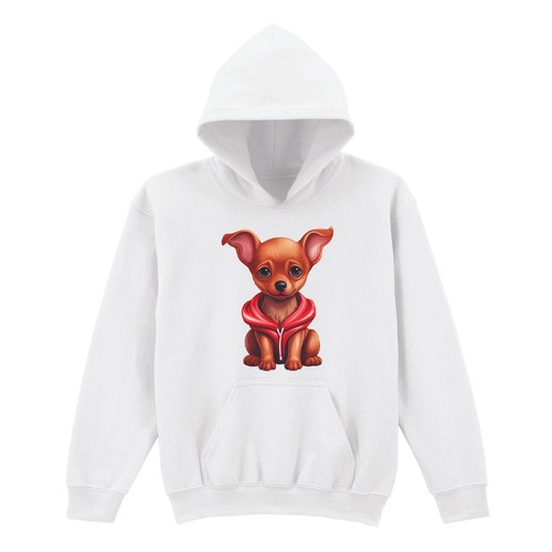 Joli pull capuche rouge - à,