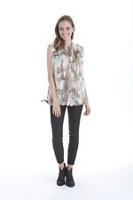 Gilet En Fourrure De Lapin Réel Savannah Avec Liens Latéraux - LT10-69