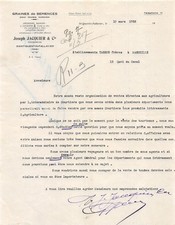 1932 GRAINES DE SEMENCES POUR TOUTES CULTURES JOSEPH JACQUIER A SAINT QUENTIN