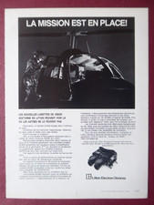 1984 PUB LITTON LUNETTE VISION NOCTURNE M-909 NIGHT VISION HELICOPTER FRENCH AD