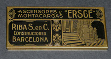 Gold Metal Advertising Plaque - Advertising Object - 1935