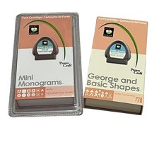 Cricut Font Cartridges: George And Basic Shapes (used) & Mini monograms (New)