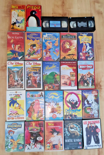 Lot vhs cassettes vidéo - vhs,