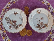 2 Assiettes Plates Faience de