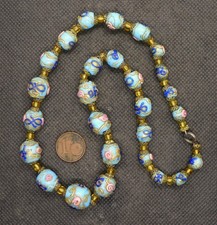 Collier Perles Murano Ancien