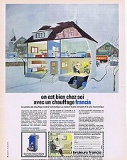 1964 ADVERTISING FRANCE OIL HEATING ADVERTISEMENT