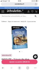 E-coffret Wonderbox INSOLITE 3jours Premium Valeur 299e